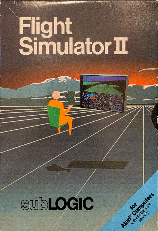 Flight Simulator II, original big box cover
