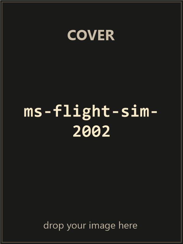 Microsoft Flight Simulator 2002 — original big box, front cover