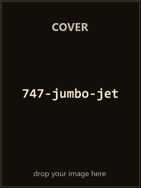 747 Jumbo Jet — original big box cover