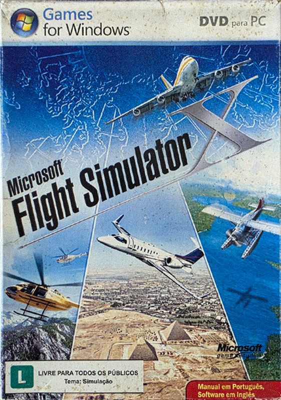 Microsoft Flight Simulator X, original big box front cover