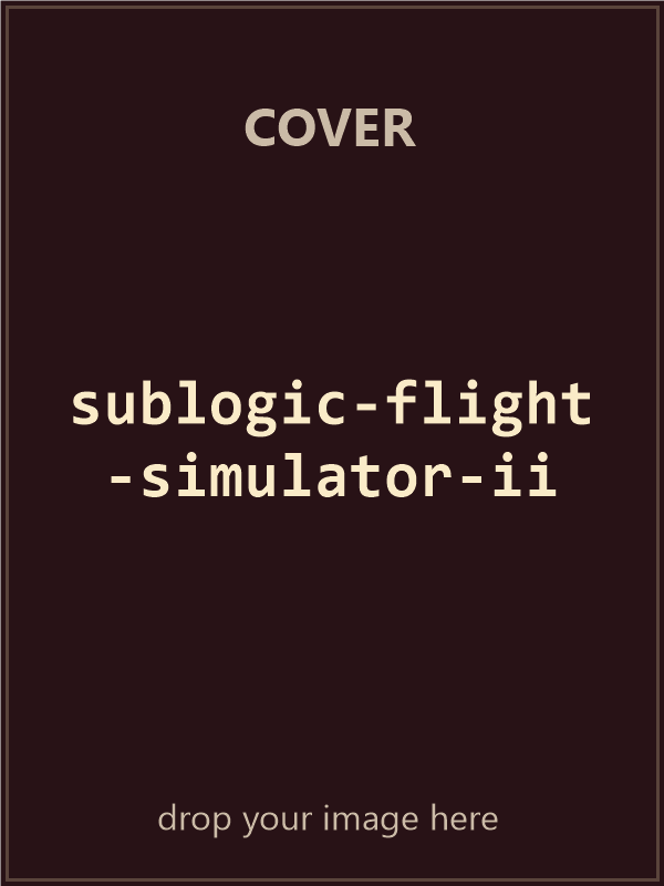 Flight Simulator II — original big box cover