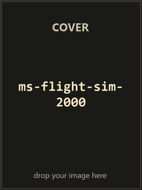 Microsoft Flight Simulator 2000 — original big box, front cover