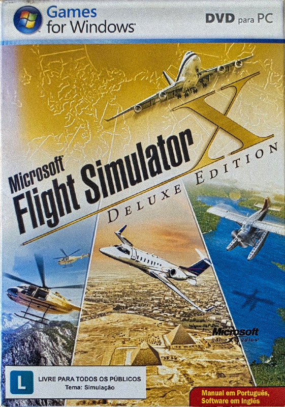 Microsoft Flight Simulator X Deluxe Edition, original big box cover